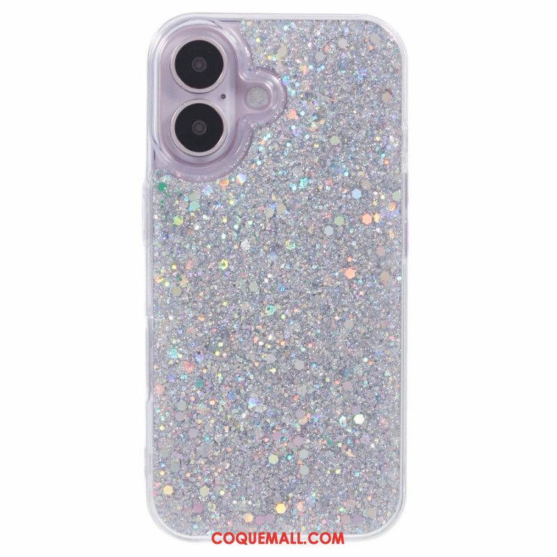 Coque iPhone 16 Paillettes