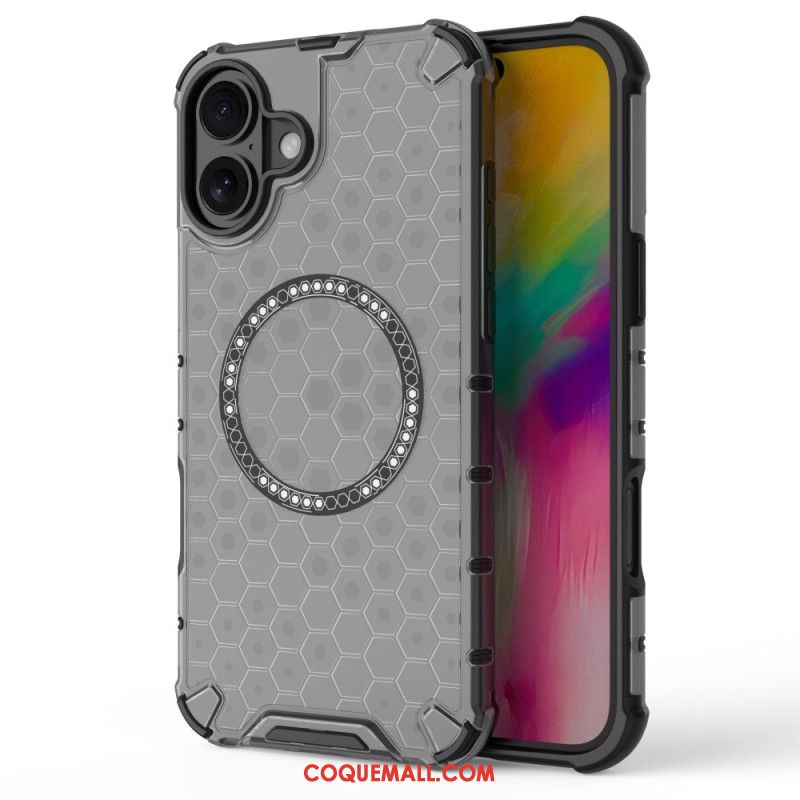 Coque iPhone 16 Plus Magnétique Nid d'Abeille