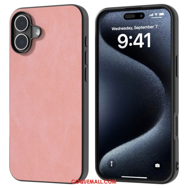 Coque iPhone 16 Plus Style Cuir