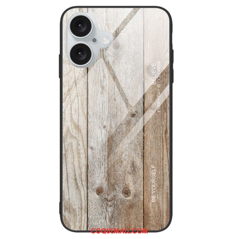 Coque iPhone 16 Plus Vere Trempé Bois