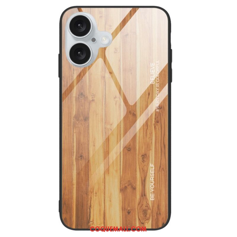 Coque iPhone 16 Plus Vere Trempé Bois