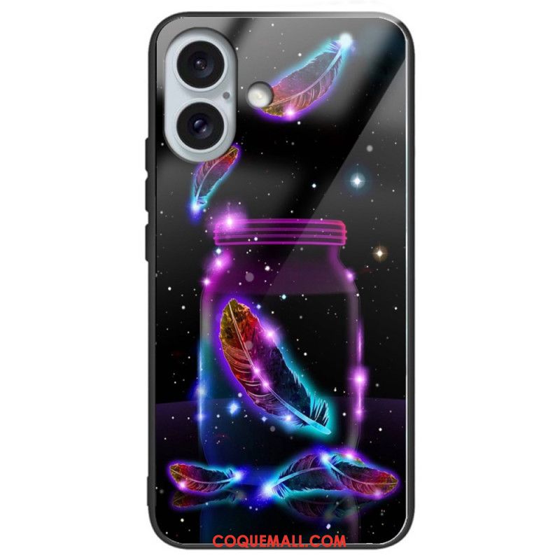 Coque iPhone 16 Plus Verre Trempé Différents Motifs