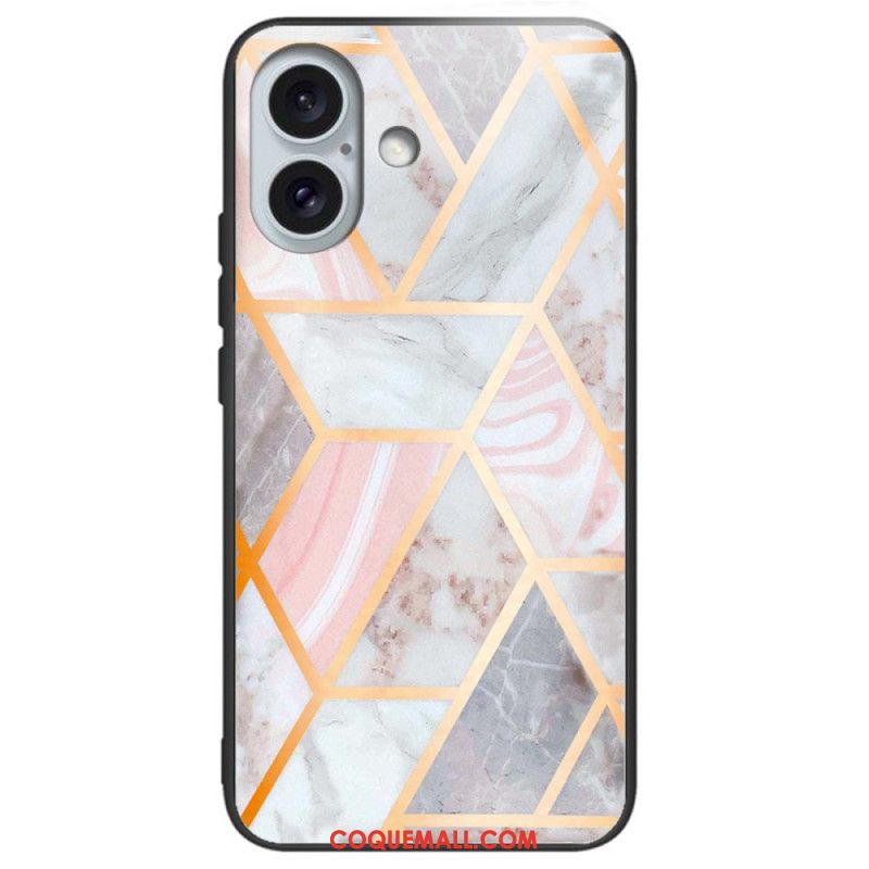 Coque iPhone 16 Plus Verre Trempé Motif