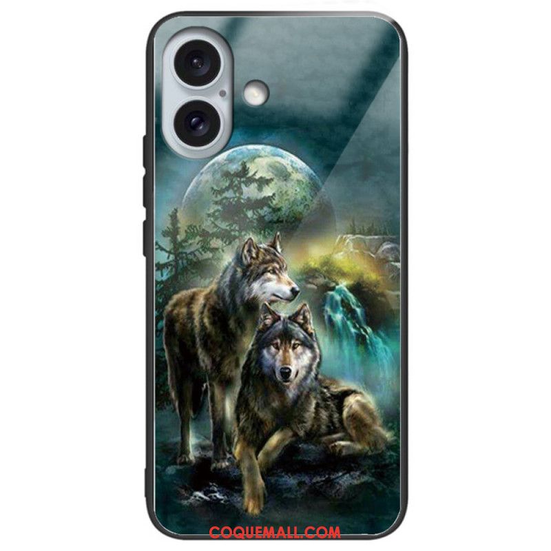 Coque iPhone 16 Plus Verre Trempé Motif