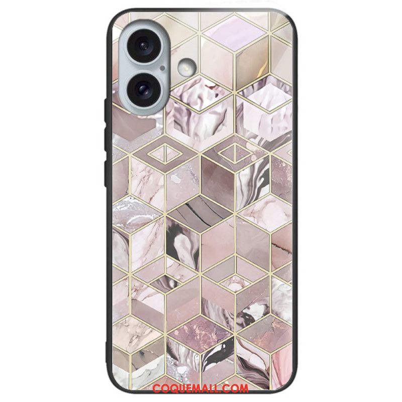 Coque iPhone 16 Plus Verre Trempé Motif