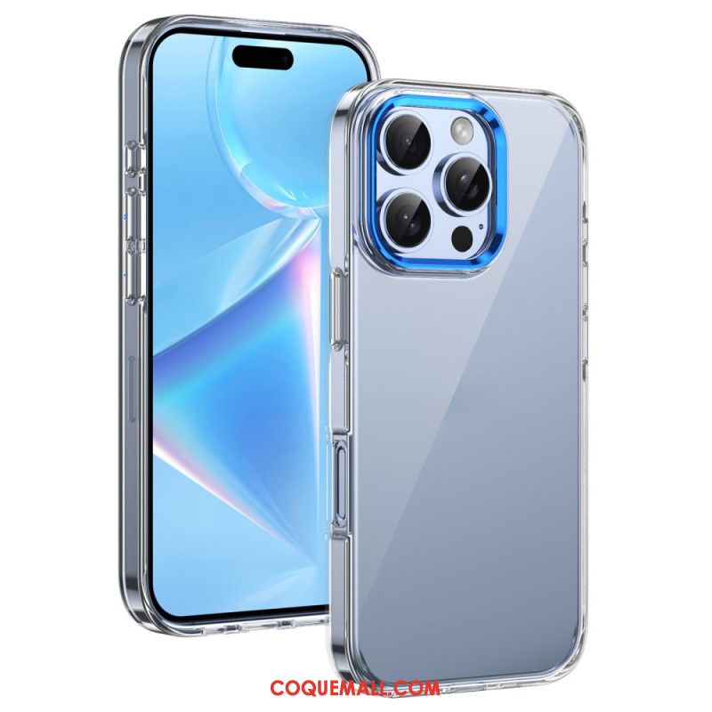 Coque iPhone 16 Pro Cadre Objectif Effet Métal