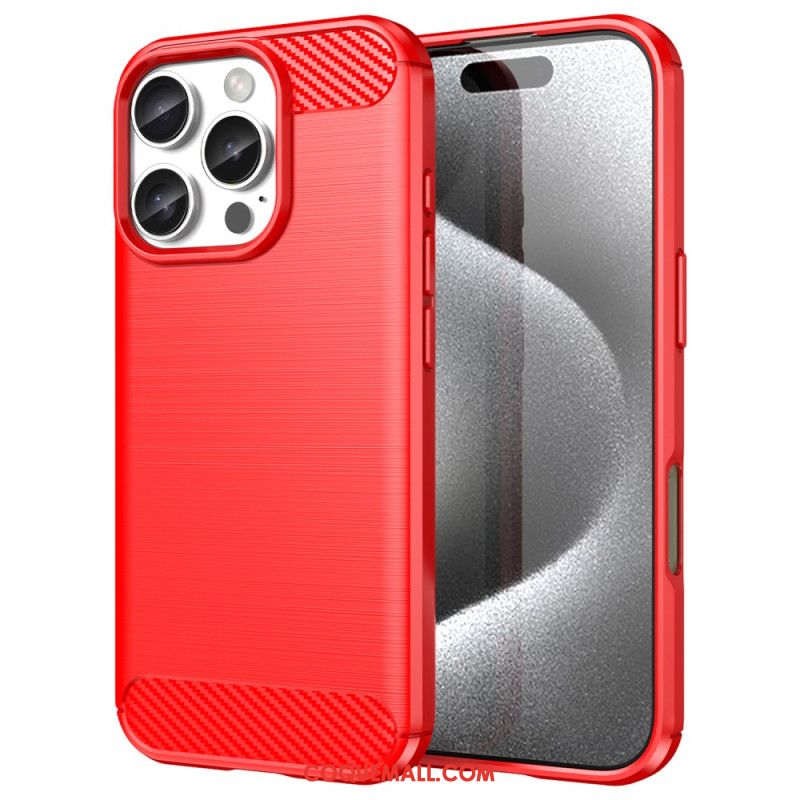 Coque iPhone 16 Pro Fibre Carbone Brossée