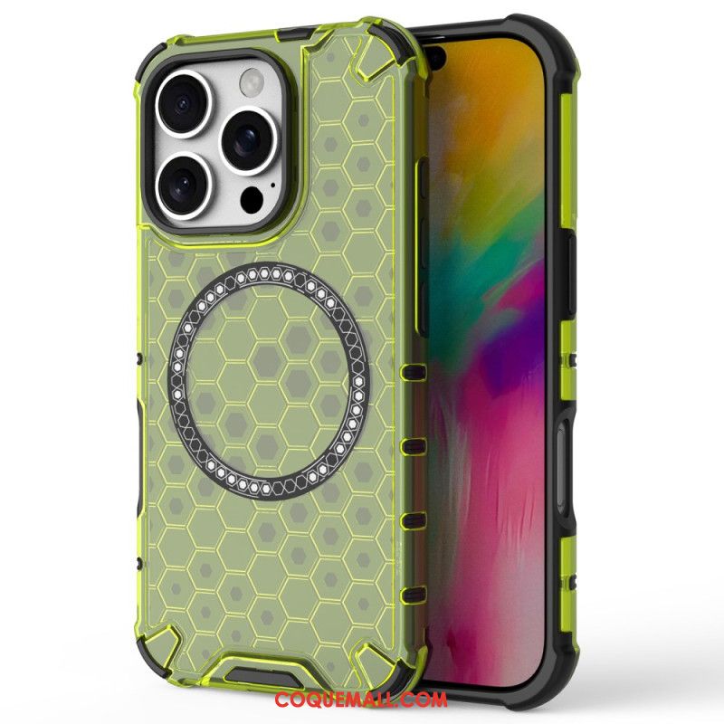 Coque iPhone 16 Pro Magnétique Nid d'Abeille