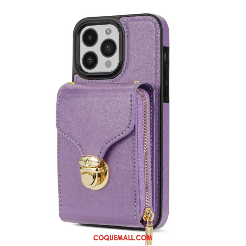 Coque iPhone 16 Pro Max Portefeuille avec Sangle