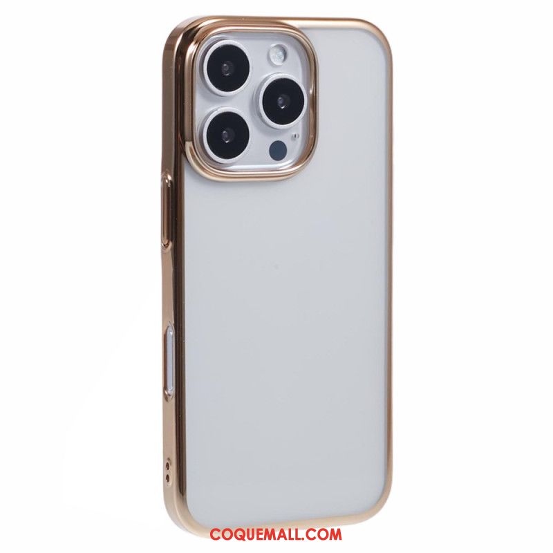 Coque iPhone 16 Pro Max Rebord Effet Métal X-LEVEL