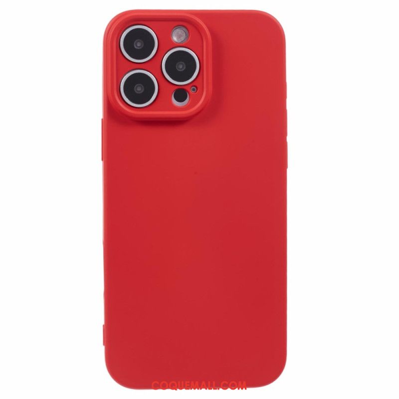 Coque iPhone 16 Pro Silicone avec Doublure en Fibre