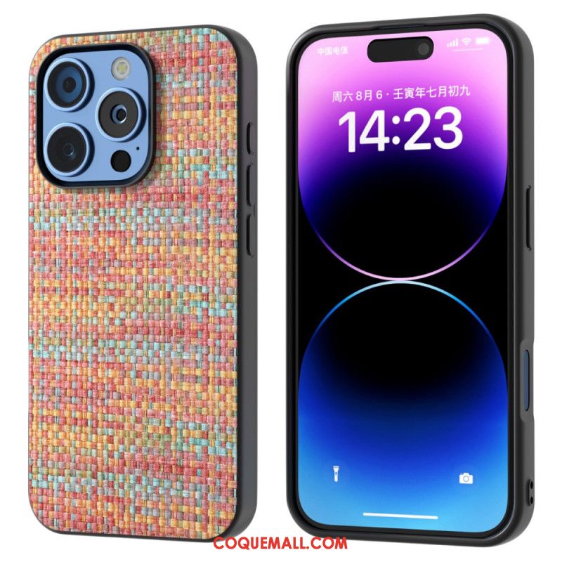 Coque iPhone 16 Pro Texture à Carreaux