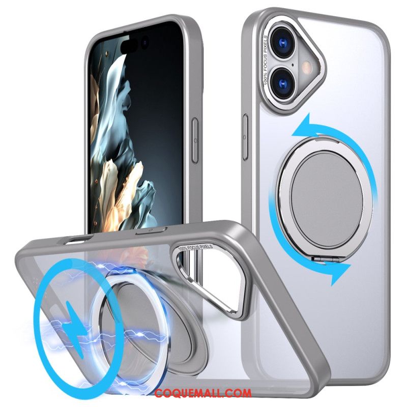 Coque iPhone 16 Support Annulaire Compatible MagSafe