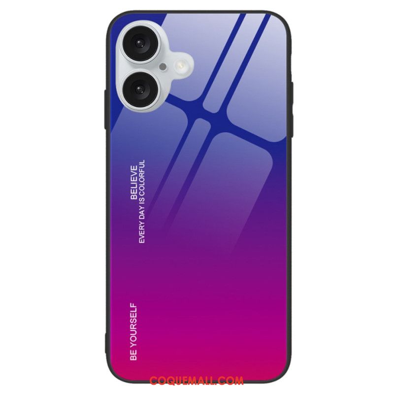 Coque iPhone 16 Verre Trempé Be Yourself