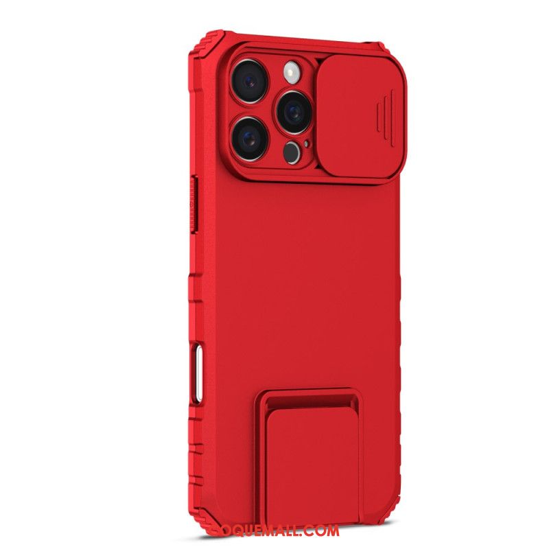 Coque pour iPhone 16 Pro Max avec curseur de caméra et support