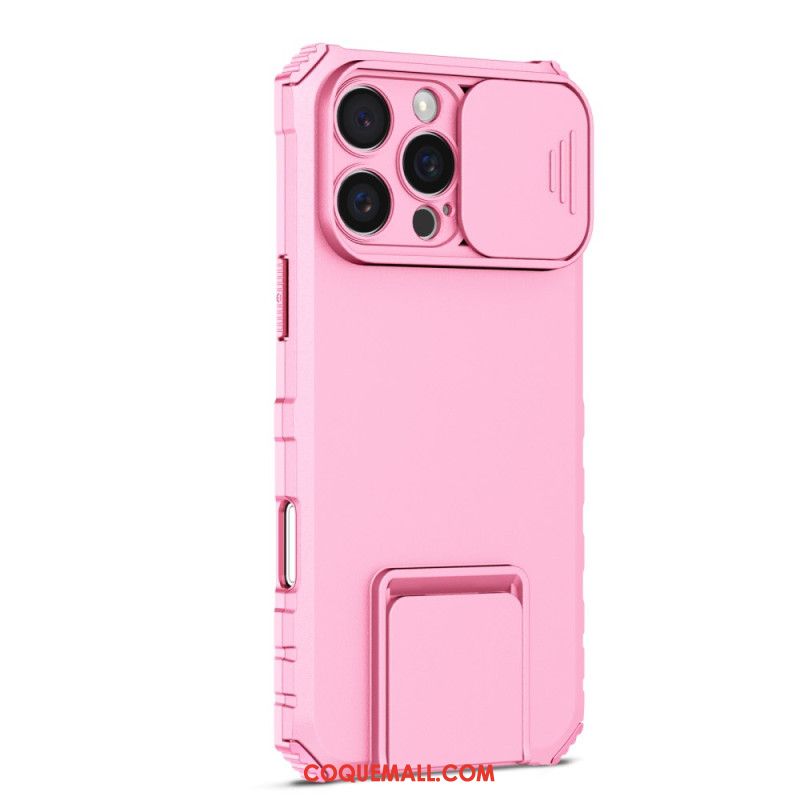 Coque pour iPhone 16 Pro Max avec curseur de caméra et support