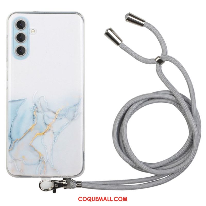 Coque à Cordon Samsung Galaxy A15 5G Marbre Aquarelle