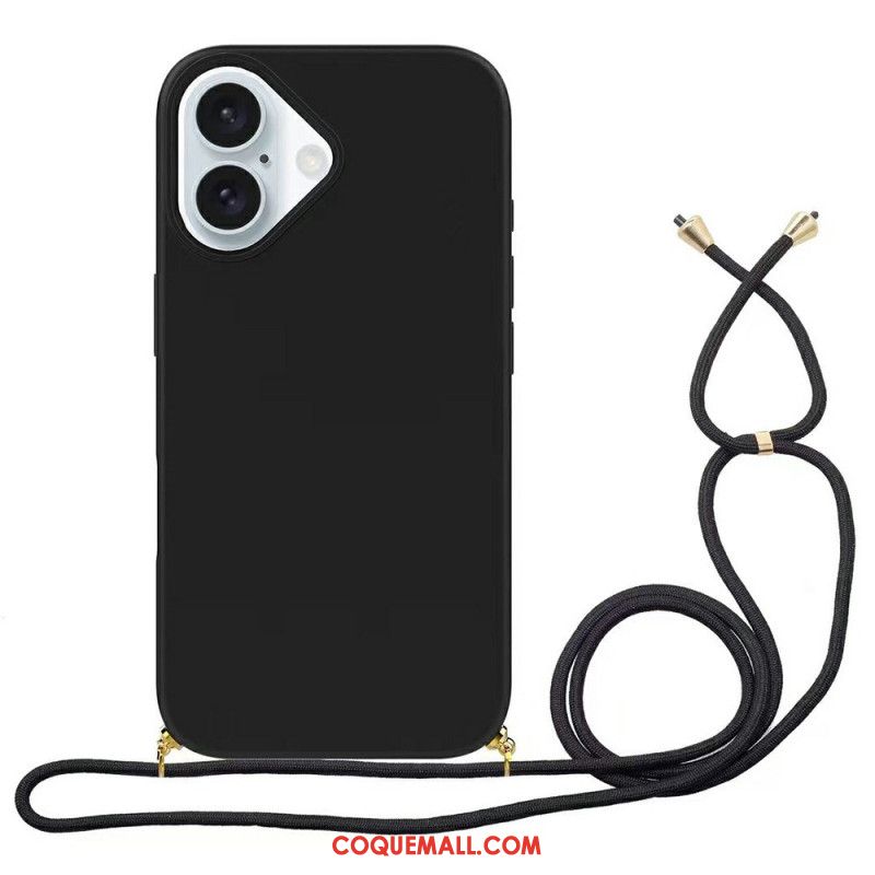 Coque à Cordon iPhone 16 Plus Paille de Blé