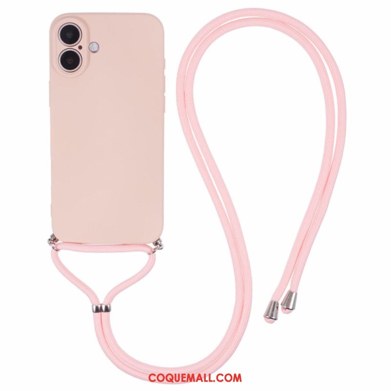 Coque à Cordon iPhone 16 Plus Silicone