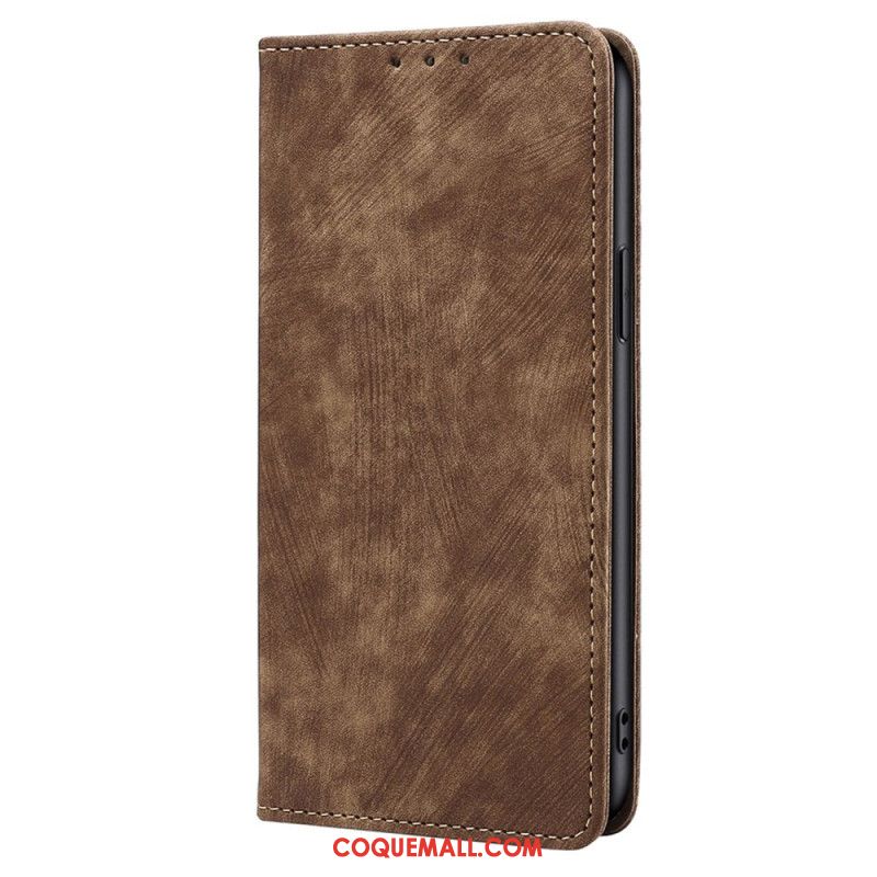 Flip Cover Huawei Pura 70 Simili Cuir Style Daim Blocage RFID