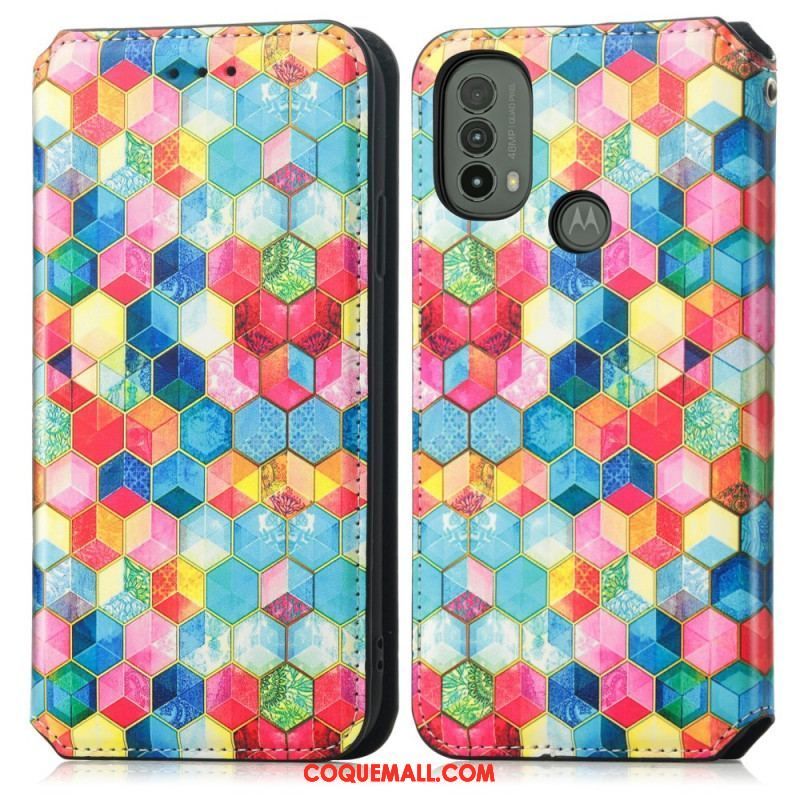 Flip Cover Moto E40 / E30 / E20 Artistique RFID