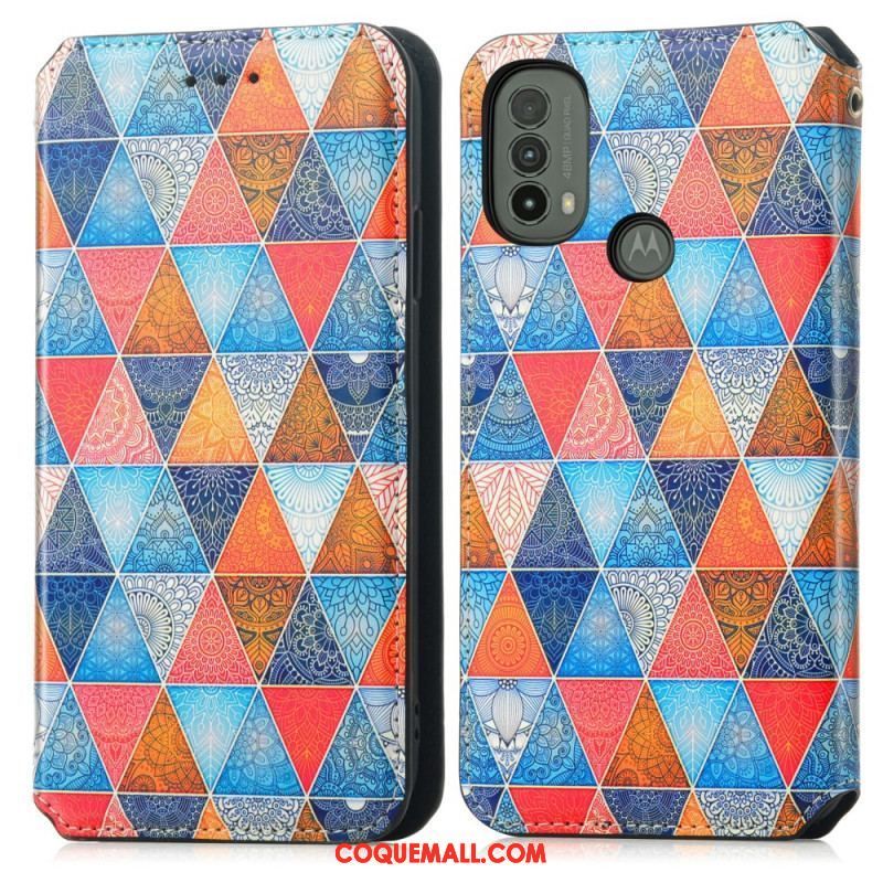 Flip Cover Moto E40 / E30 / E20 Artistique RFID