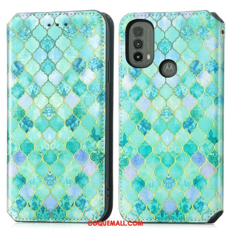 Flip Cover Moto E40 / E30 / E20 Artistique RFID