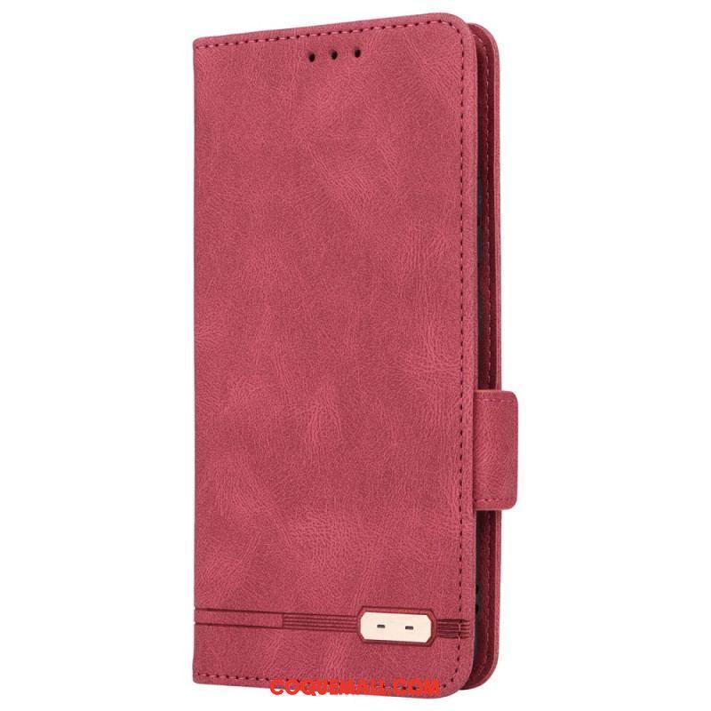 Flip Cover Moto G73 5G Texture Cuir