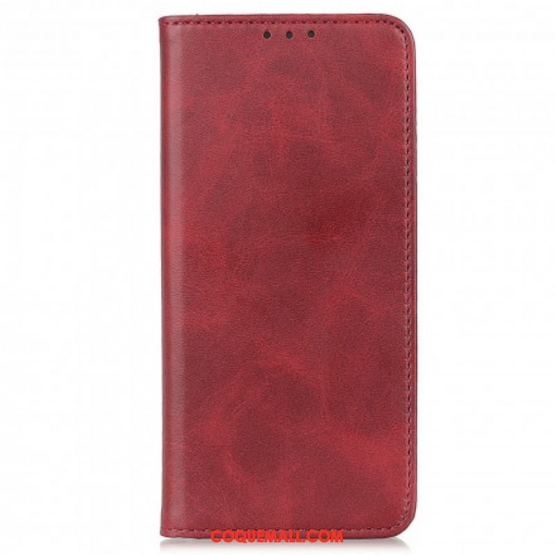 Flip Cover Motorola Edge 20 Lite Cuir Fendu Design