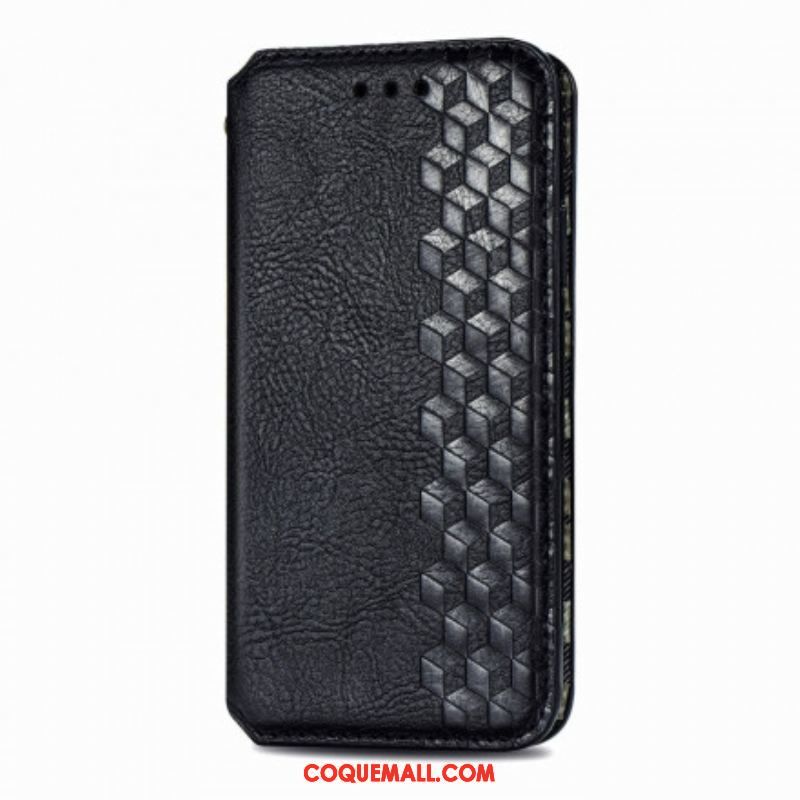 Flip Cover Motorola Edge 20 Lite Simili Cuir Texture Diamant