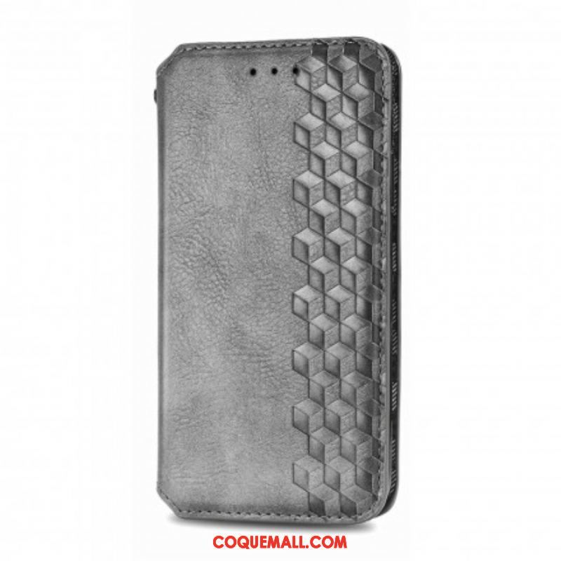 Flip Cover Motorola Edge 20 Lite Simili Cuir Texture Diamant