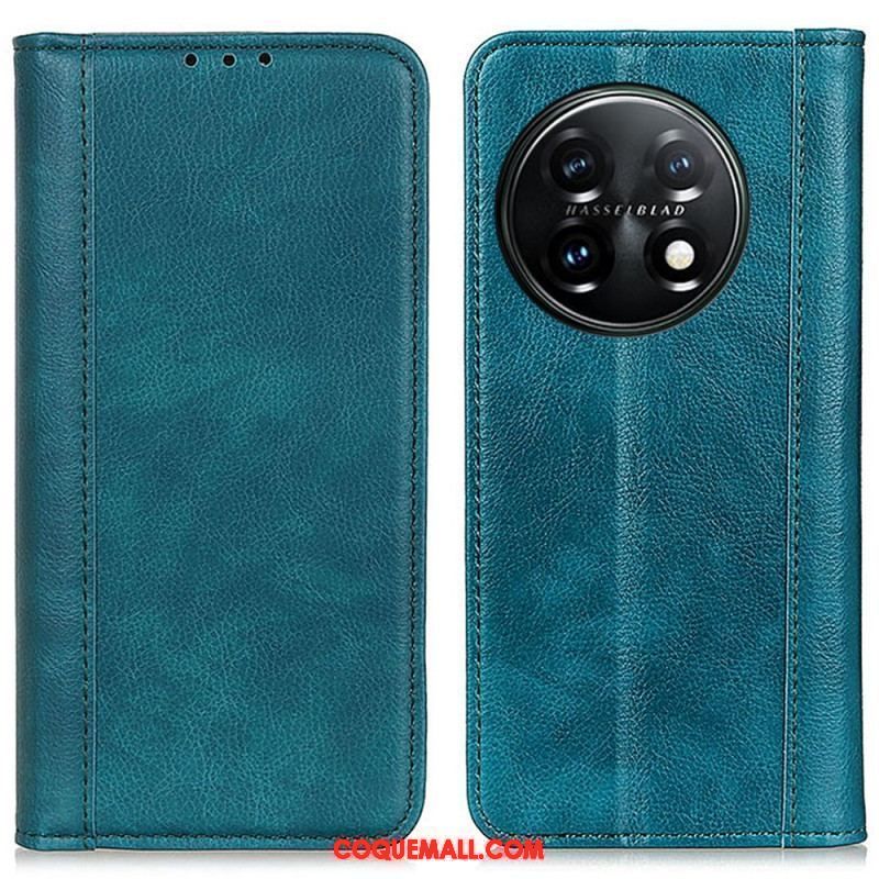 Flip Cover OnePlus 11 5G Cuir Fendu Stylé