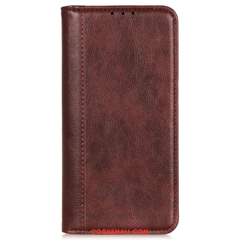 Flip Cover OnePlus 12 5G Cuir Litchi Fendu