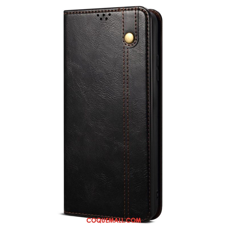 Flip Cover OnePlus 12 5G Simili Cuir Ciré