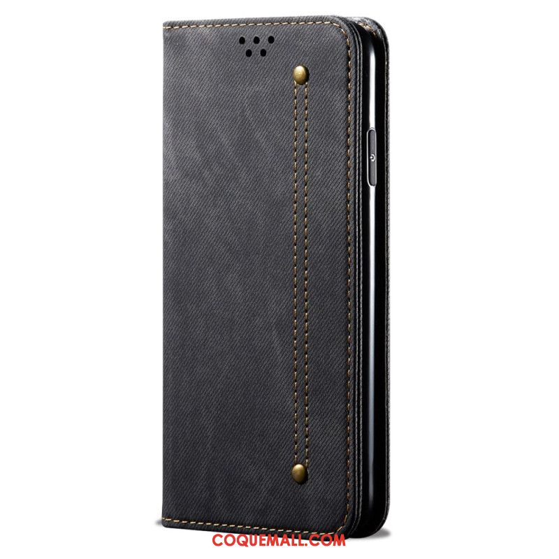 Flip Cover OnePlus 12 5G Tissu Jeans