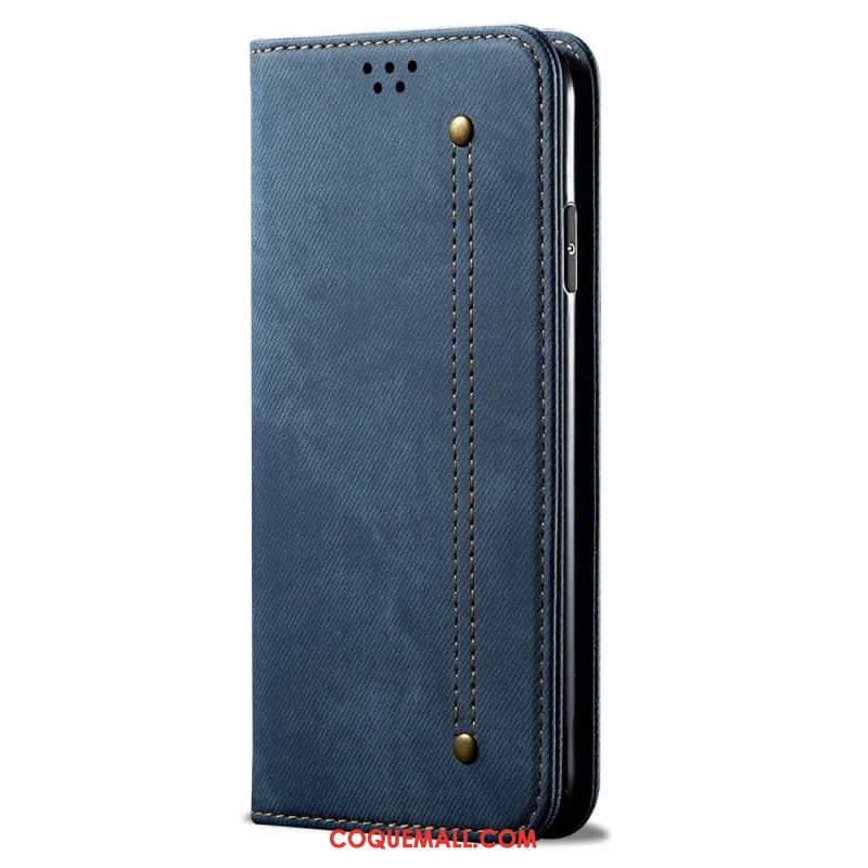 Flip Cover OnePlus 12 5G Tissu Jeans