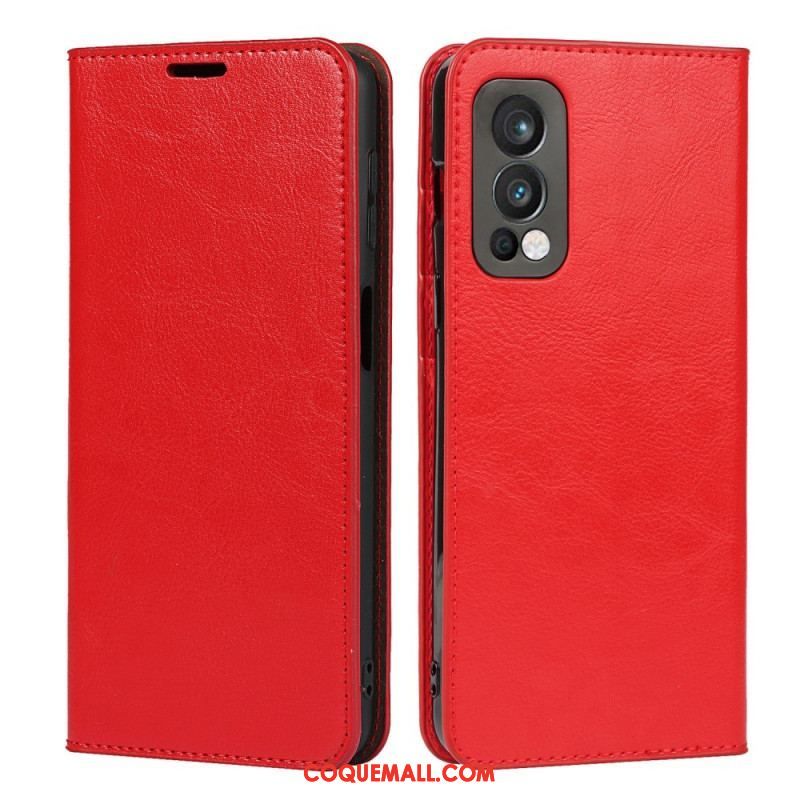 Flip Cover OnePlus Nord 2 5G Cuir Véritable