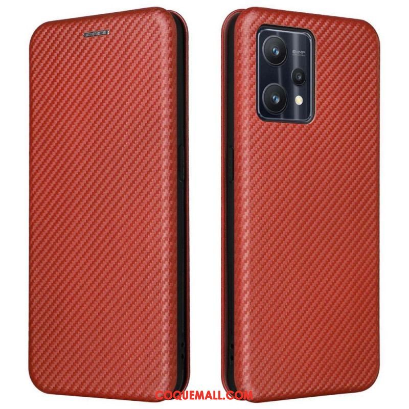 Flip Cover OnePlus Nord CE 2 Lite 5G Texture Fibre Carbone