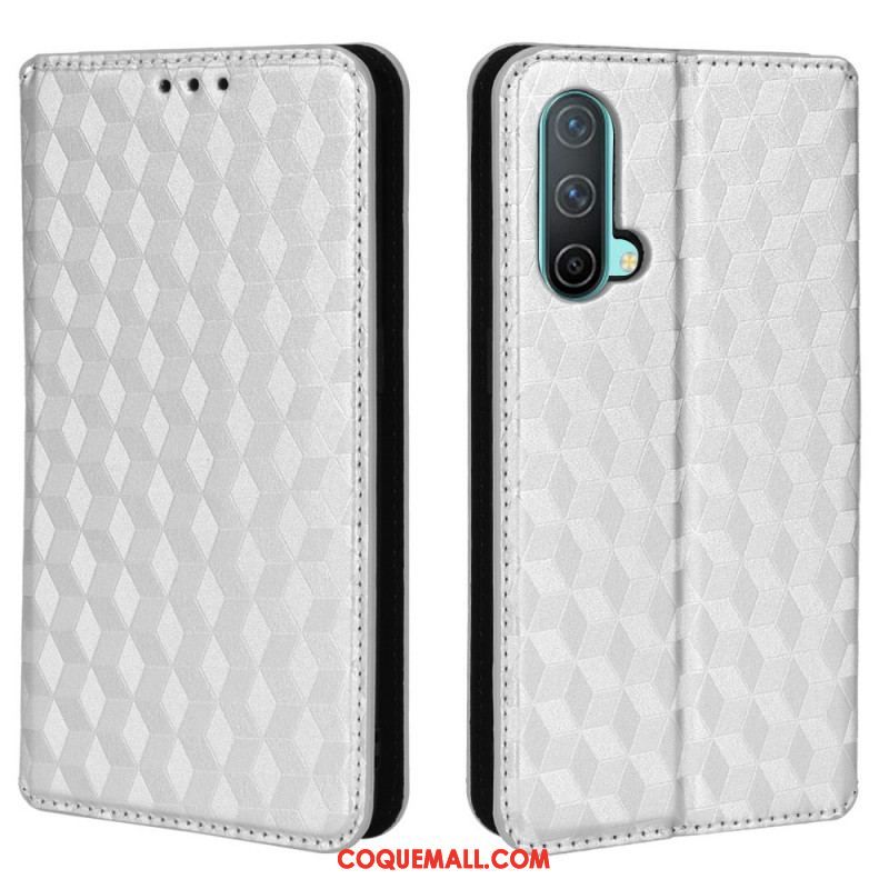 Flip Cover OnePlus Nord CE 5G Effet Cuir Diamant