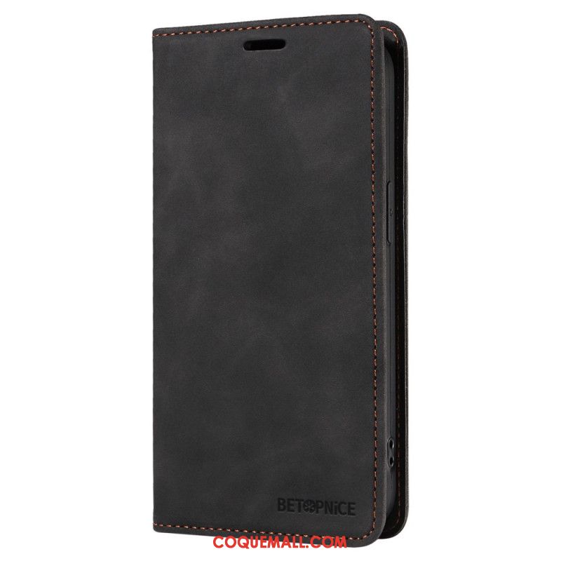 Flip Cover Oppo Reno 11 5G Blocage RFID Effet Daim BETOPNICE