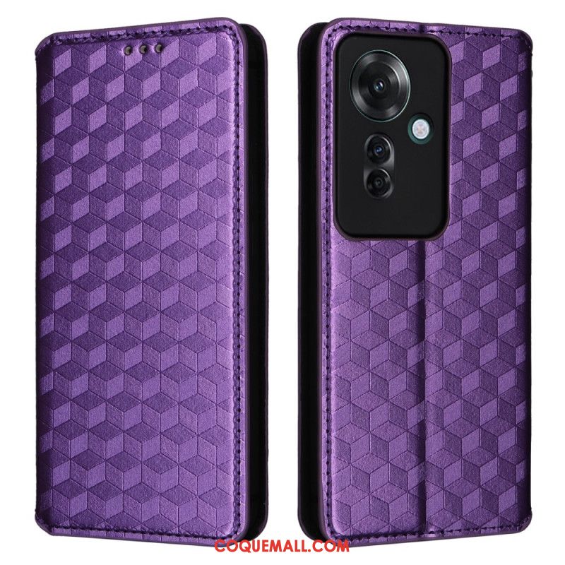 Flip Cover Oppo Reno 11F 5G Motif Losanges