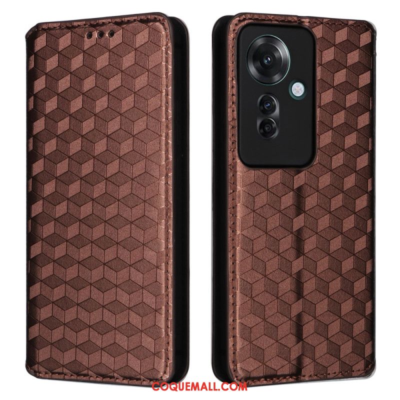 Flip Cover Oppo Reno 11F 5G Motif Losanges