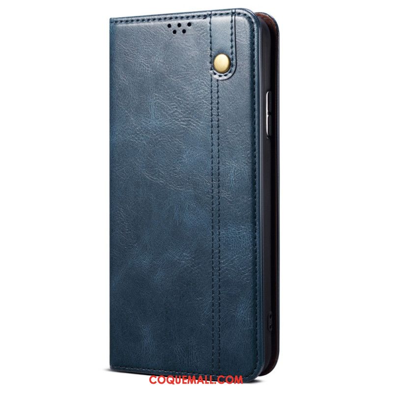 Flip Cover Oppo Reno 12 5G Simili Cuir Ciré