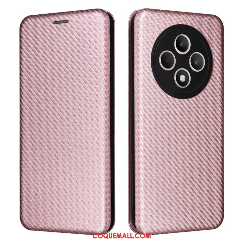 Flip Cover Oppo Reno 12F 5G Fibre Carbone