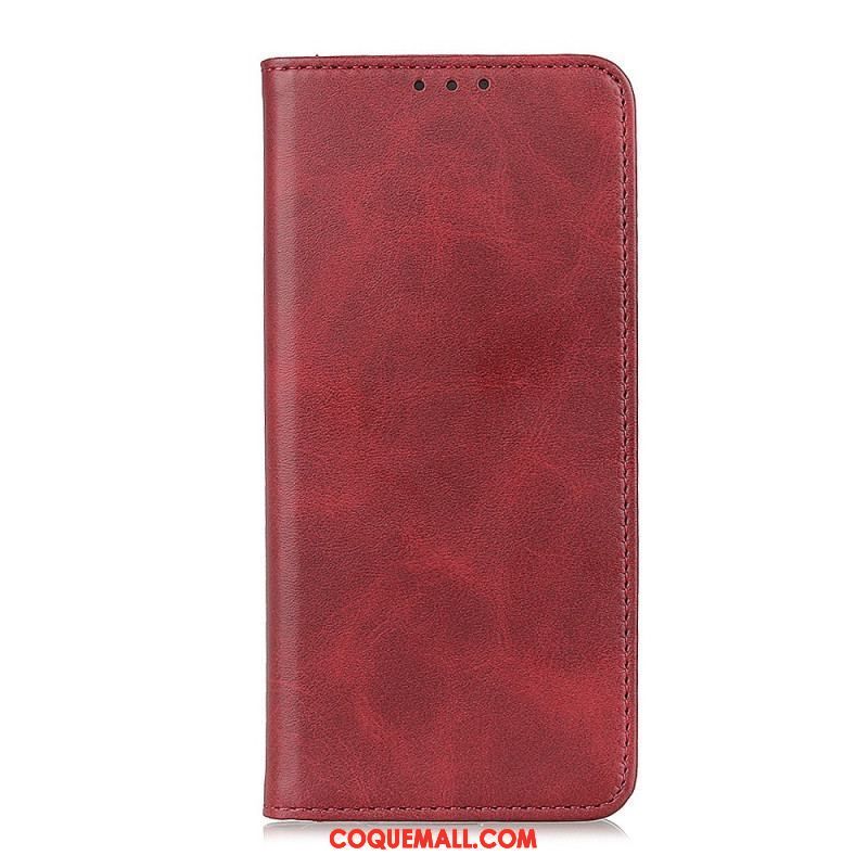 Flip Cover Samsung Galaxy A13 5G / A04s Cuir Fendu