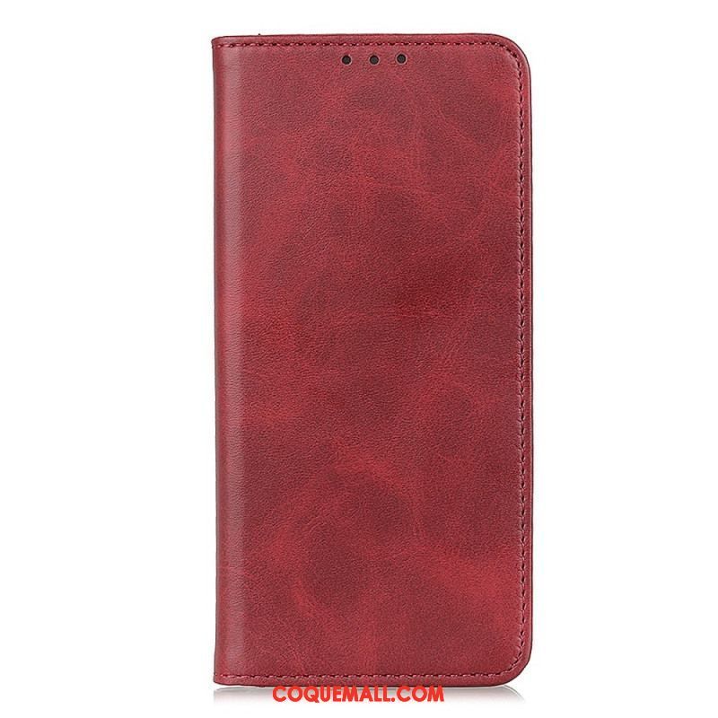 Flip Cover Samsung Galaxy A14 5G / A14 Cuir Fendu