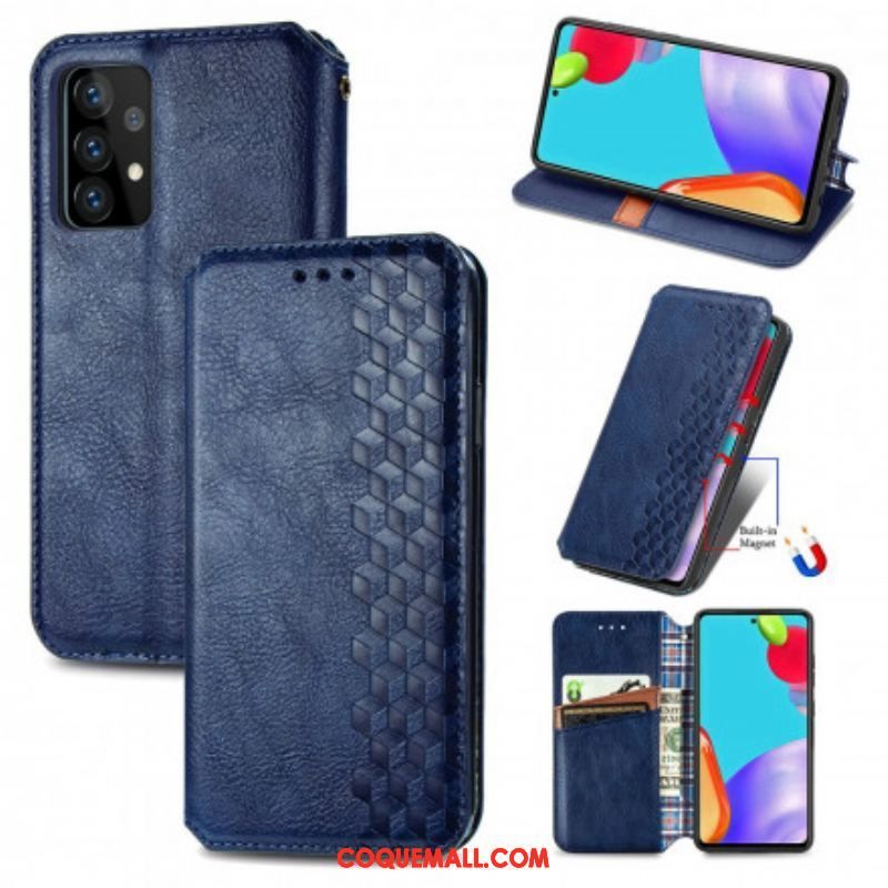 Flip Cover Samsung Galaxy A52 4G / A52 5G / A52s 5G Effet Cuir Texture Diamant