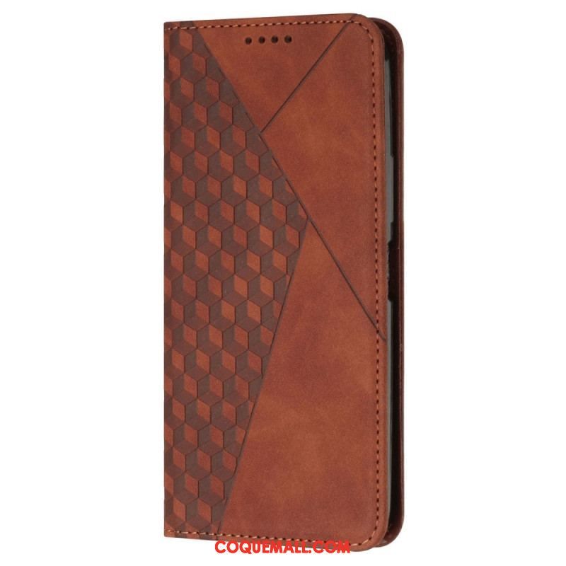 Flip Cover Samsung Galaxy A54 5G Style Cuir Motif 3D