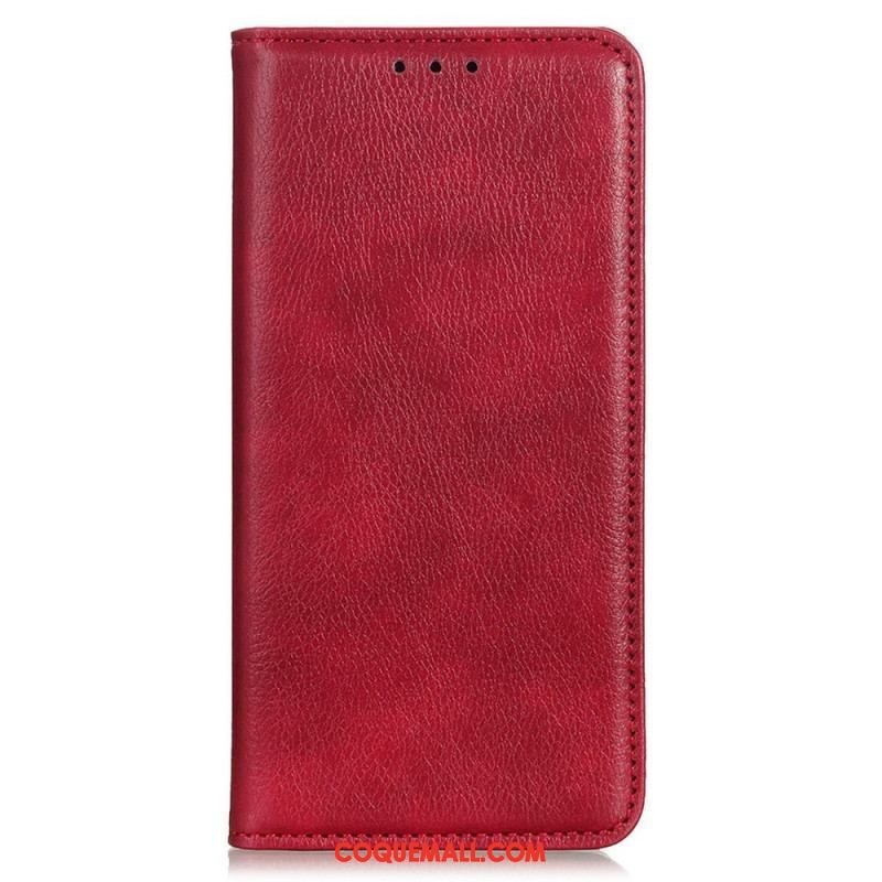 Flip Cover Samsung Galaxy M33 5G Cuir Fendu Litchi