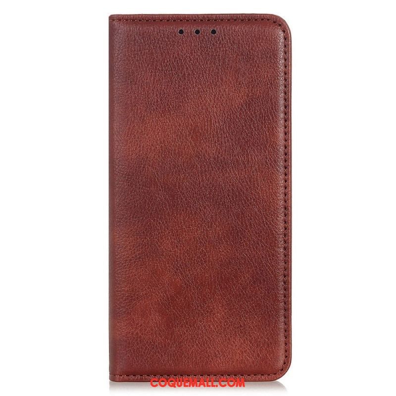 Flip Cover Samsung Galaxy M33 5G Cuir Fendu Litchi